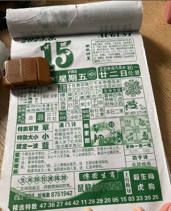 2025年8月15日，七月甘二，星期五2025年8月15日，七月甘二，星期五