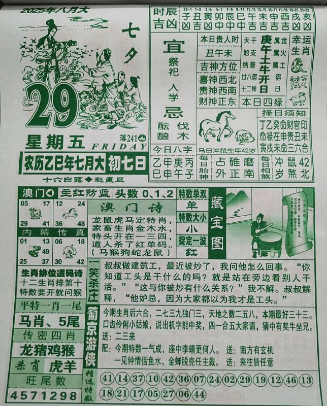 2025年8月29日，七月初七，星期五2025年8月29日，七月初七，星期五