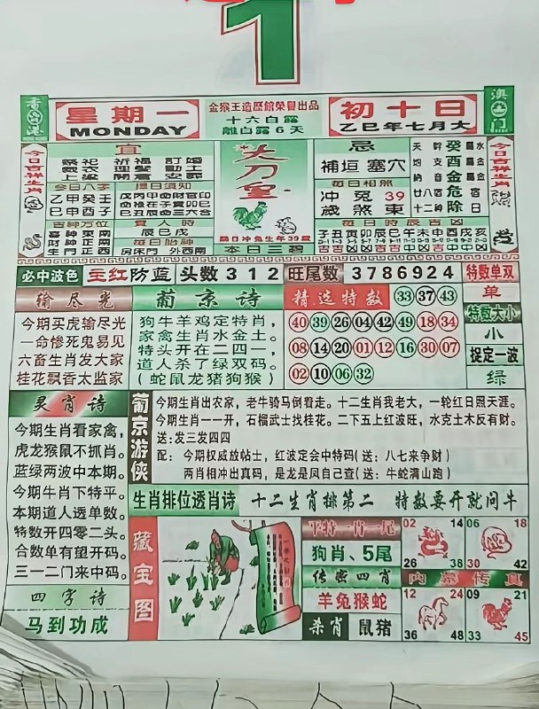 2025年9月1日，七月初十，星期一2025年9月1日，七月初十，星期一