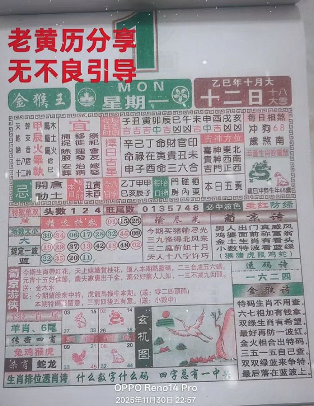 2025年12月1日.十月十二，星期一2025年12月1日.十月十二，星期一