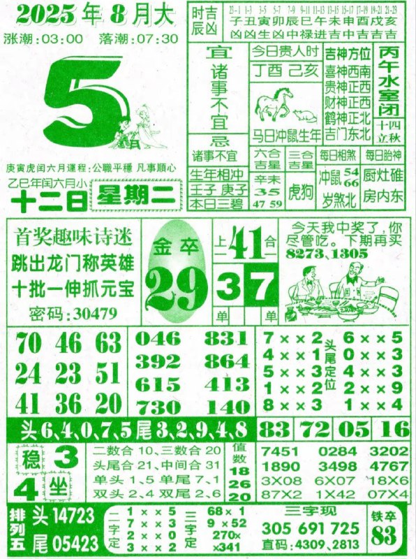 2025年8月5日，七月十二，星期二2025年8月5日，七月十二，星期二