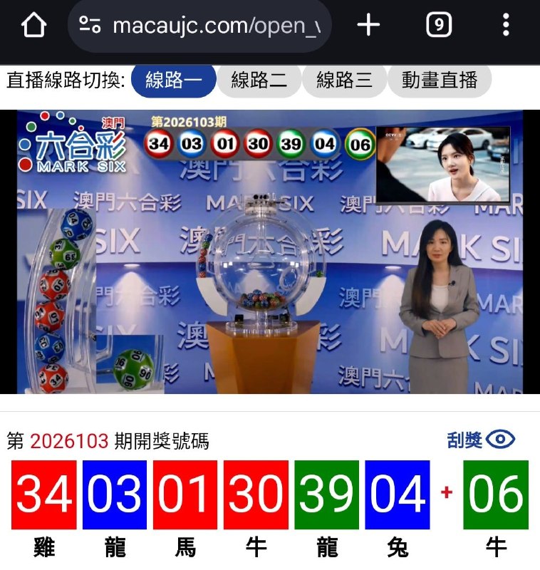 新澳门六合彩第:2026103期开奖结果:34  03  01  30  39  04  06雞  龍  馬  牛  龍  兔  牛🔴 🔵 🔴 🔴 🟢 🔵 🟢
